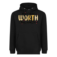 Black know your worth Heavyweight Hoodie - MaliasSmallBusiness