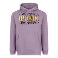 Lavender know your worth Heavyweight Hoodie - MaliasSmallBusiness