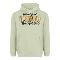 Matcha know your worth Heavyweight Hoodie - MaliasSmallBusiness