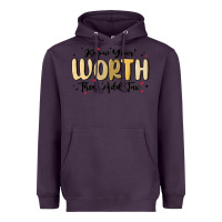Plum know your worth Heavyweight Hoodie - MaliasSmallBusiness