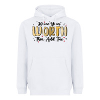White know your worth Heavyweight Hoodie - MaliasSmallBusiness