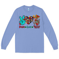 Colony Blue peace love dia de los muertos Long Sleeve Tee - AdoDesignShop