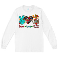 Peace Love Dia De Los Muertos Long Sleeve Tee | Teevron