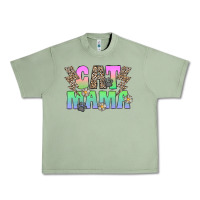 Oil Green cat mama Urban Heavy Tee - CowhideDigitalArt
