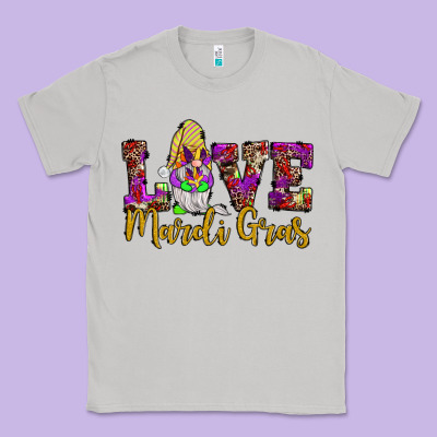 Love Mardi Gras Gnome Classic Tee Designed By Jahusdesignshop