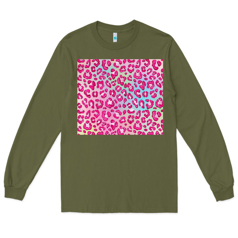 Pink Leopard Glitter Long Sleeve Tee by JahusDesignShop | Teevron
