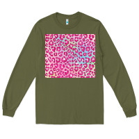 Army Green pink leopard glitter Long Sleeve Tee - JahusDesignShop