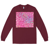 Burgundy pink leopard glitter Long Sleeve Tee - JahusDesignShop