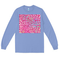 Colony Blue pink leopard glitter Long Sleeve Tee - JahusDesignShop