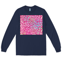 Navy pink leopard glitter Long Sleeve Tee - JahusDesignShop