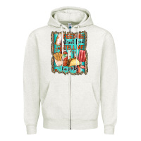 Oatmeal Heather feed me street food and tell me i'm pretty Zipper Hoodie - JahusDesignShop
