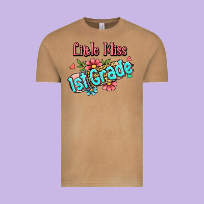 Little Miss First Grade Vintage Tee Designed By Ranaportraitstore