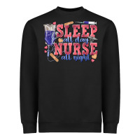 Black sleep all day nurse all night Heavyweight Sweatshirt - texasbilliewilder