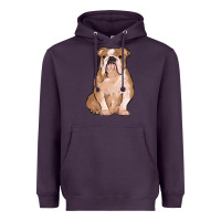 Plum bulldog Heavyweight Hoodie - MaliasSmallBusiness