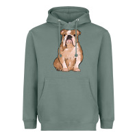 Sage bulldog Heavyweight Hoodie - MaliasSmallBusiness
