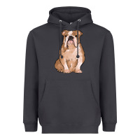 Smoke bulldog Heavyweight Hoodie - MaliasSmallBusiness