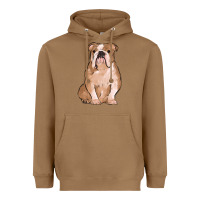 Toasted Coconut bulldog Heavyweight Hoodie - MaliasSmallBusiness