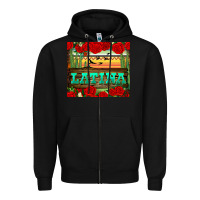 Black latina tumbler Zipper Hoodie - BundleAndBundleShop