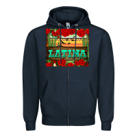 Navy latina tumbler Zipper Hoodie - BundleAndBundleShop