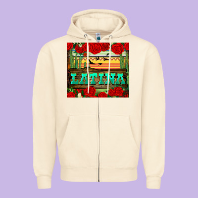 Latina Tumbler Zipper Hoodie Designed By Bundleandbundleshop