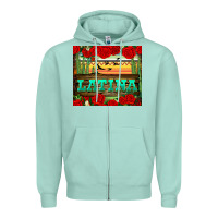 Seafoam latina tumbler Zipper Hoodie - BundleAndBundleShop