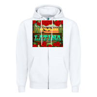 White latina tumbler Zipper Hoodie - BundleAndBundleShop