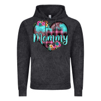 Vintage Black mommy leopard turquoise heart Vintage Hoodie - JahusDesignShop