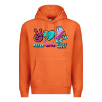 Carrot peace love roller skate Premium Hoodie - BundleAndBundleShop