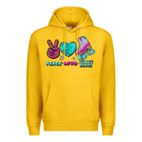 Lemon peace love roller skate Premium Hoodie - BundleAndBundleShop