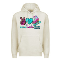 Peace Love Roller Skate Premium Hoodie | Teevron