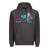 Smoke peace love roller skate Premium Hoodie - BundleAndBundleShop