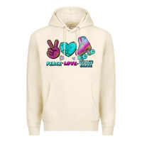 Tofu peace love roller skate Premium Hoodie - BundleAndBundleShop