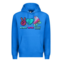 True Royal peace love roller skate Premium Hoodie - BundleAndBundleShop