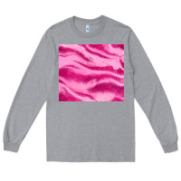 Heather Grey pink glitter Long Sleeve Tee - JahusDesignShop