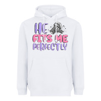 White he fits me perfectly Heavyweight Hoodie - MaliasSmallBusiness