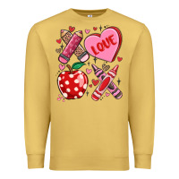 Antique Gold valentine xoxo teacher Premium Sweatshirt - MaliasSmallBusiness