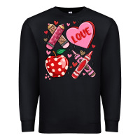 Black valentine xoxo teacher Premium Sweatshirt - MaliasSmallBusiness
