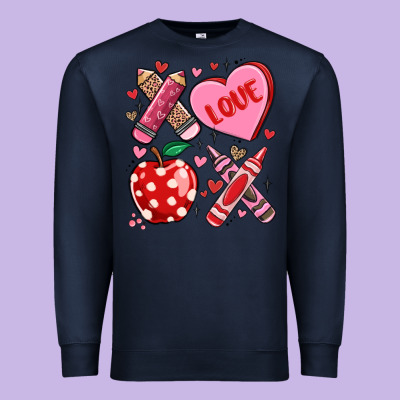 Valentine Xoxo Teacher Premium Sweatshirt Designed By Maliassmallbusiness