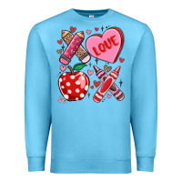 Ocean Blue valentine xoxo teacher Premium Sweatshirt - MaliasSmallBusiness