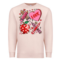 Pale Pink valentine xoxo teacher Premium Sweatshirt - MaliasSmallBusiness