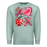 Seafoam valentine xoxo teacher Premium Sweatshirt - MaliasSmallBusiness