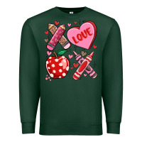 Sports Green valentine xoxo teacher Premium Sweatshirt - MaliasSmallBusiness