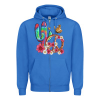True Royal cactus peace sign flowers and butterflys Zipper Hoodie - Artiststas