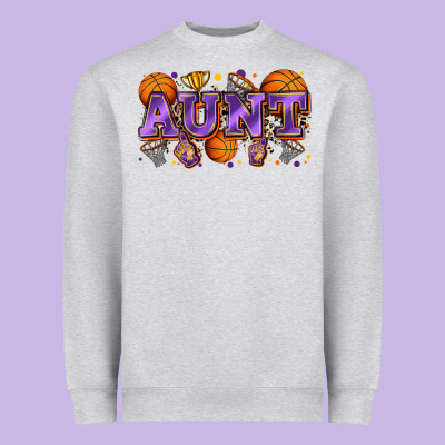 Aunt Basketball Heavyweight Sweatshirt Designed By Zillion Design Studio