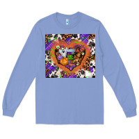 Colony Blue halloween heart Long Sleeve Tee - AdoDesignShop