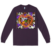 Plum halloween heart Long Sleeve Tee - AdoDesignShop