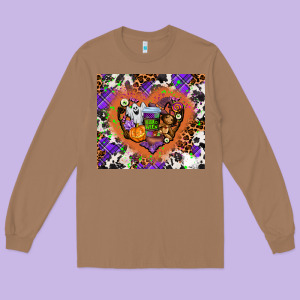 Halloween Heart Long Sleeve Tee Designed By Adodesignshop