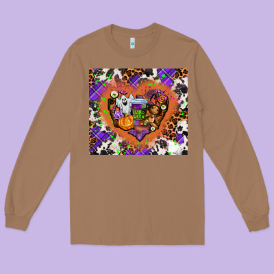 Halloween Heart Long Sleeve Tee Designed By Adodesignshop