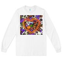 White halloween heart Long Sleeve Tee - AdoDesignShop