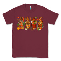 Burgundy thanksgiving coffee cups with gnomes bbs Classic Tee - BundleAndBundleShop